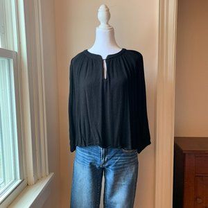 Grade & Gather Black Woven Top size Medium